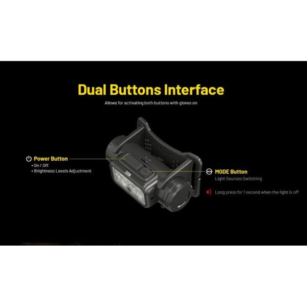 Linterna Frontal LED NU53 NITECORE 2000Lm Recargable USB-C | LeonLeds