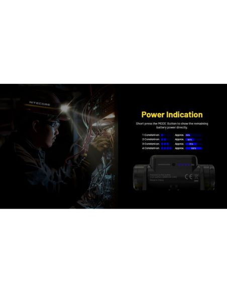 Linterna Frontal LED NU53 NITECORE 2000Lm Recargable USB-C | LeonLeds