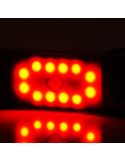 Lámpara de Posición LED W275.2 BLACK - Ámbar, Blanca, Roja - 12V/24V. 12 LEDs Visibles Rojo