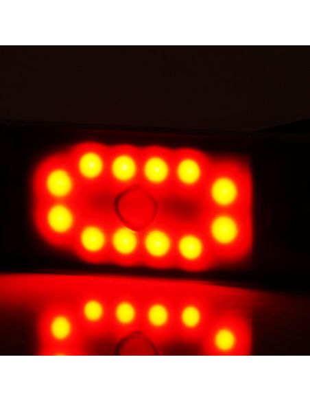 Feu de Position LED W275.2 NOIR - Ambre, Blanc, Rouge - 12V/24V. 12 LED rouges visibles