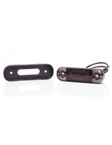 Feu de Position LED W275.2 NOIR - Ambre, Blanc, Rouge - 12V/24V. 12 LED rouges visibles