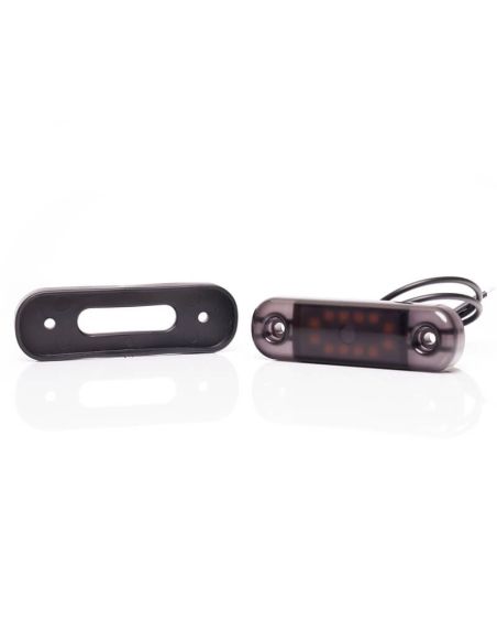 Feu de Position LED W275.2 NOIR - Ambre, Blanc, Rouge - 12V/24V. 12 LED rouges visibles