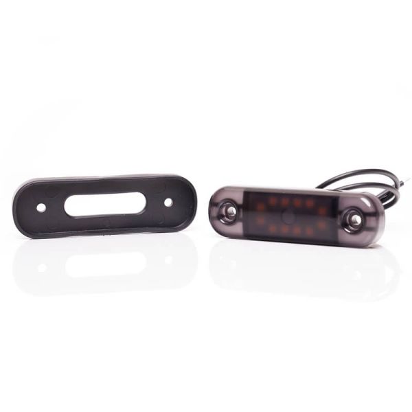 Lâmpada de Posição LED W275.2 PRETA - Âmbar, Branca, Vermelha - 12V/24V. 12 LEDs vermelhos visíveis