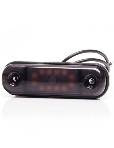 Feu de Position LED W275.2 NOIR - Ambre, Blanc, Rouge - 12V/24V. 12 LED rouges visibles
