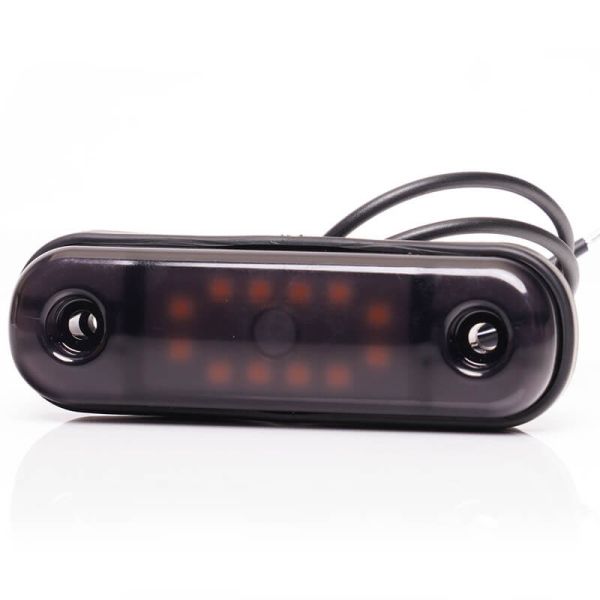 Lâmpada de Posição LED W275.2 PRETA - Âmbar, Branca, Vermelha - 12V/24V. 12 LEDs vermelhos visíveis