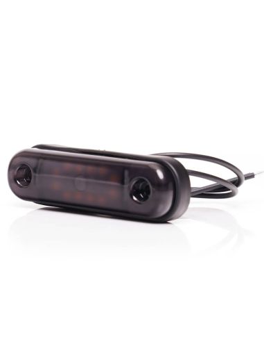 Lâmpada de Posição LED W275.2 PRETA - Âmbar, Branca, Vermelha - 12V/24V. 12 LEDs vermelhos visíveis