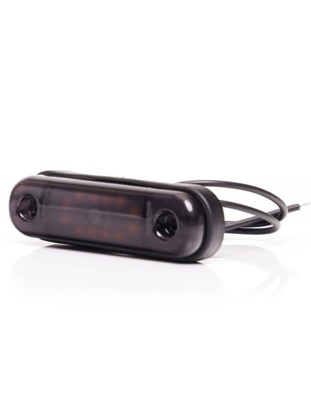 Lámpara de Posición LED W275.2 BLACK - Ámbar, Blanca, Roja - 12V/24V. 12 LEDs Visibles Rojo