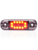 Lâmpada de Posição LED W275.2 PRETA - Âmbar, Branca, Vermelha - 12V/24V. 12 LEDs vermelhos visíveis