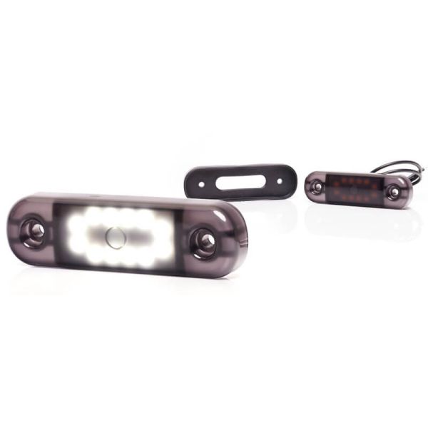 Feu de Position LED W275.2 NOIR - Blanc - 12V/24V. 12 LED visibles