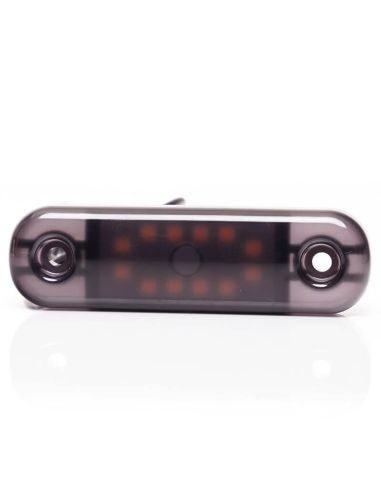 Lámpara de Posición LED W275.2 BLACK - Ámbar, Blanca, Roja - 12V/24V. 12 LEDs Visibles Ambar