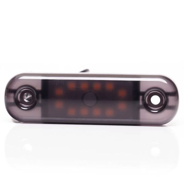 Lámpara de Posición LED W275.2 BLACK - Ámbar, Blanca, Roja - 12V/24V. 12 LEDs Visibles Ambar