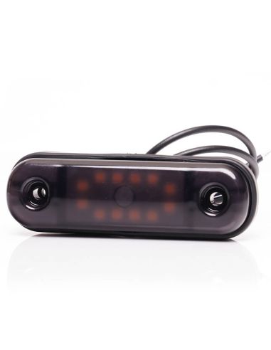 Lámpara de Posición LED W275.2 BLACK - Ámbar, Blanca, Roja - 12V/24V. 12 LEDs Visibles Ambar