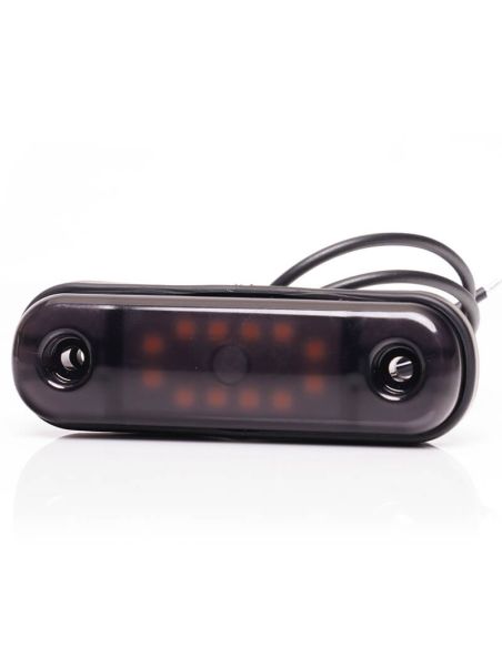 Lámpara de Posición LED W275.2 BLACK - Ámbar, Blanca, Roja - 12V/24V. 12 LEDs Visibles Ambar