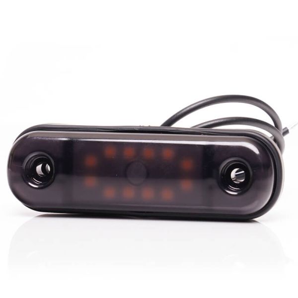 Lámpara de Posición LED W275.2 BLACK - Ámbar, Blanca, Roja - 12V/24V. 12 LEDs Visibles Ambar