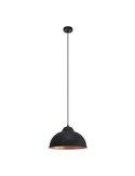 Suspension en acier noir avec intérieur en cuivre Ø37cm TRURO 2, 1xE27