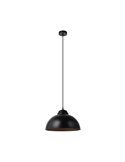 Lámpara colgante de acero negro con interior en cobre  Ø37cm TRURO 2, 1xE27