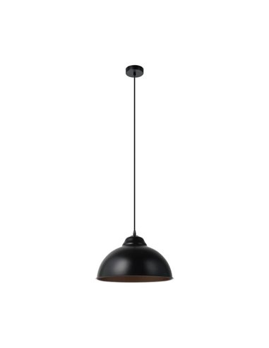 Suspension en acier noir avec intérieur en cuivre Ø37cm TRURO 2, 1xE27
