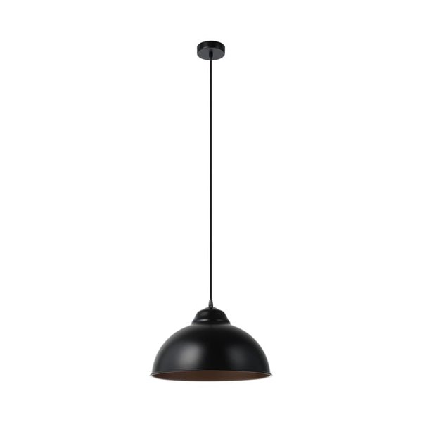 Lámpara colgante de acero negro con interior en cobre  Ø37cm TRURO 2, 1xE27