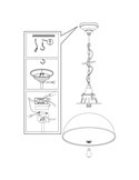Lámpara de techo colgante industrial de acero café antiguo Ø37mm GRANTHAM 1 1xE27