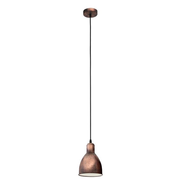 Lámpara de Techo colgante PRIDDY 1, tipo industrial, cobre antiguo Ø155mm 1xE27