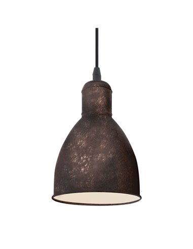 Lámpara de Techo colgante PRIDDY 1, tipo industrial, cobre antiguo Ø155mm 1xE27