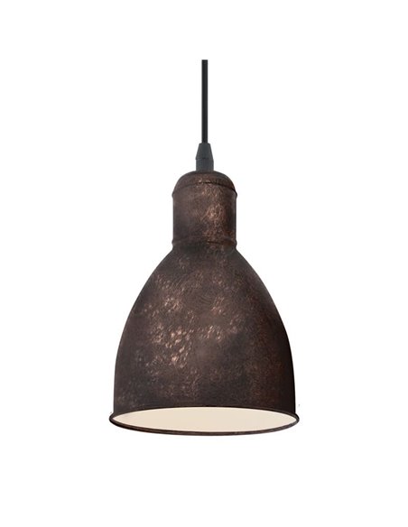 Lámpara de Techo colgante PRIDDY 1, tipo industrial, cobre antiguo Ø155mm 1xE27