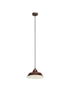 Lámpara colgante de cobre antiguo AUCKLAND, Ø26cm 1xE27