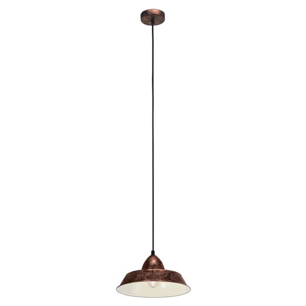 Lámpara colgante de cobre antiguo AUCKLAND, Ø26cm 1xE27