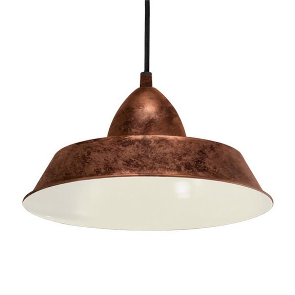 Lámpara colgante de cobre antiguo AUCKLAND, Ø26cm 1xE27