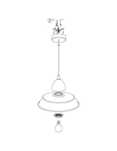 Lámpara colgante de cobre antiguo AUCKLAND, Ø26cm 1xE27
