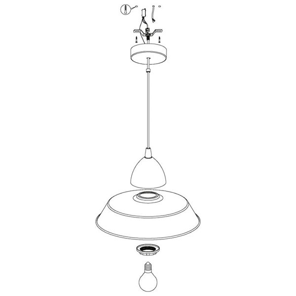 Lámpara colgante de cobre antiguo AUCKLAND, Ø26cm 1xE27
