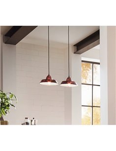 Suspension AUCKLAND en cuivre antique, Ø26cm 1xE27 2