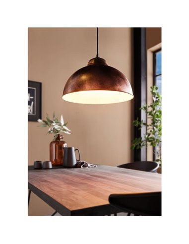 Candeeiros de teto pendentes industriais TRURO 2, Ø37cm cobre antigo