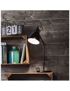 Candeeiro de mesa PRIDDY em metal preto, 1xE27 2