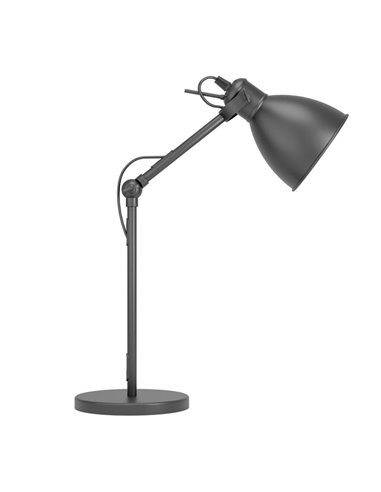 Candeeiro de mesa PRIDDY em metal preto, 1xE27