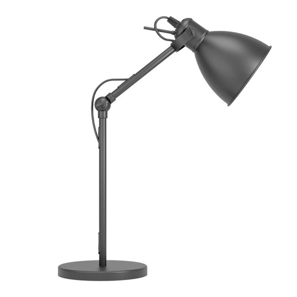 Lampe à poser PRIDDY en métal noir, 1xE27