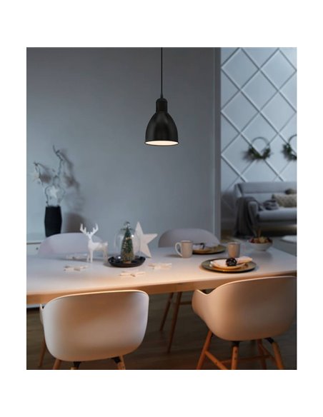 Lámpara colgante industrial negro, PRIDDY, Ø 155mm 1xE27