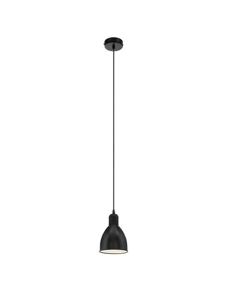 Lámpara colgante industrial negro, PRIDDY, Ø 155mm 1xE27