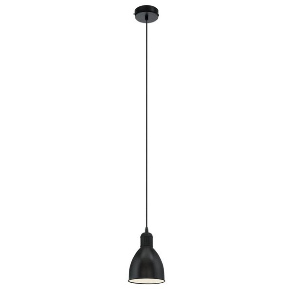 Lámpara colgante industrial negro, PRIDDY, Ø 155mm 1xE27