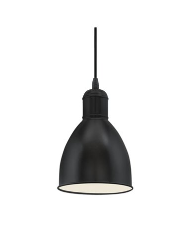 Suspension industrielle noire, PRIDDY, Ø 155mm 1xE27