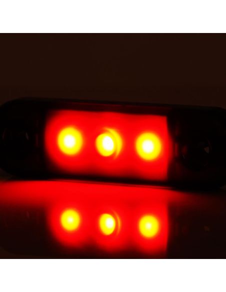 Luces de Posición LED 180 Series Total Black W275.1 Rojo Trasero Was