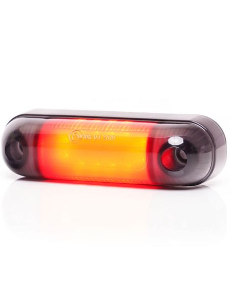 Abajur LED com luz de posição oval W273.2 PRETO - Vermelho