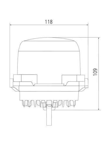 Farol redondo embutido de LED 45w e 4050Lm Fendt Claas Agropar | LeonLeds Iluminação LED