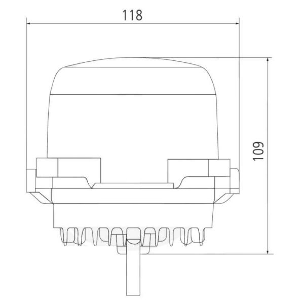 Phare LED encastrable rond 45w et 4050Lm Fendt Claas Agropar | Éclairage LeonLeds