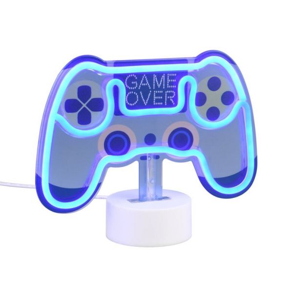 Lampe LED bleue CONTROL USB-C, télécommande design rechargeable | LeonLeds