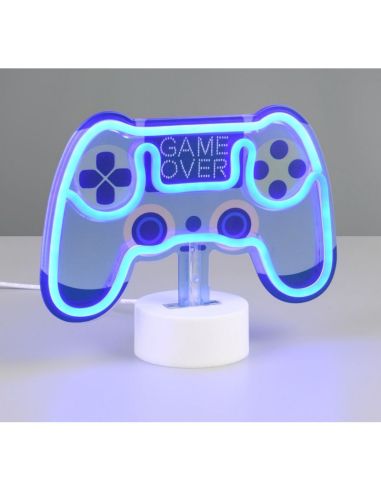 Lámpara LED Azul CONTROL Recargable USB-C Diseño Mando | LeonLeds