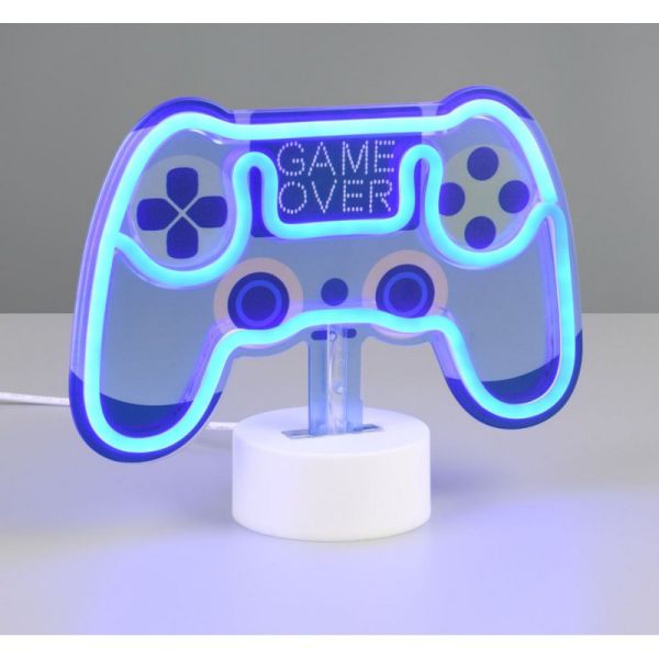 Lámpara LED Azul CONTROL Recargable USB-C Diseño Mando | LeonLeds