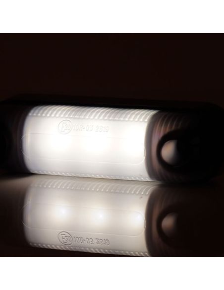 Feu de Position LED Abat-jour Ovale W273.1 NOIR - Façade Blanc