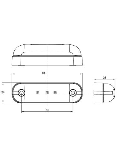 Position Côté Veilleuse Mesures Abat-jour LED Ovale W273.1 NOIR - Was