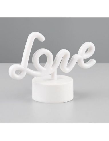 Lámpara LED Rosa AMOR Recargable USB-C con ON/OFF | LeonLeds